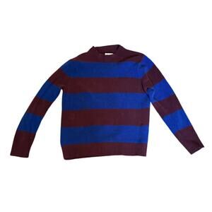 Retro Striped Sweater Burgundy & Blue Pullover, The Rail Nordstrom, Size Small